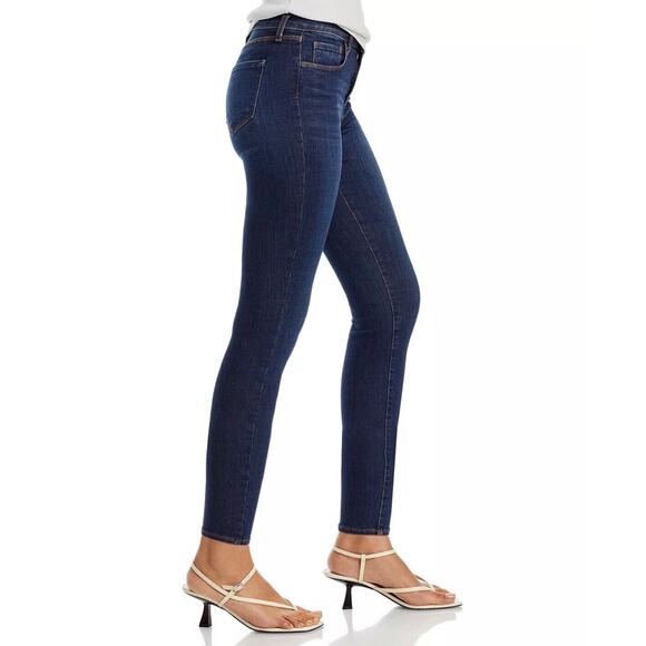 L'AGENCE sz 26x25 Margot High-Rise Stretch Skinny Jeans Prime Vintage Blue 2294 - Picture 3 of 10